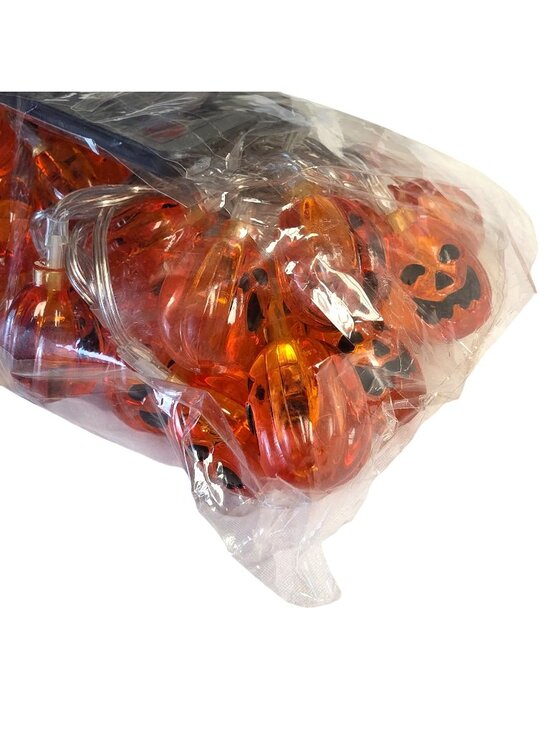 unbranded Other - Halloween Pumpkin LED String Lights Orange Jack O Lantern Battery Operated New